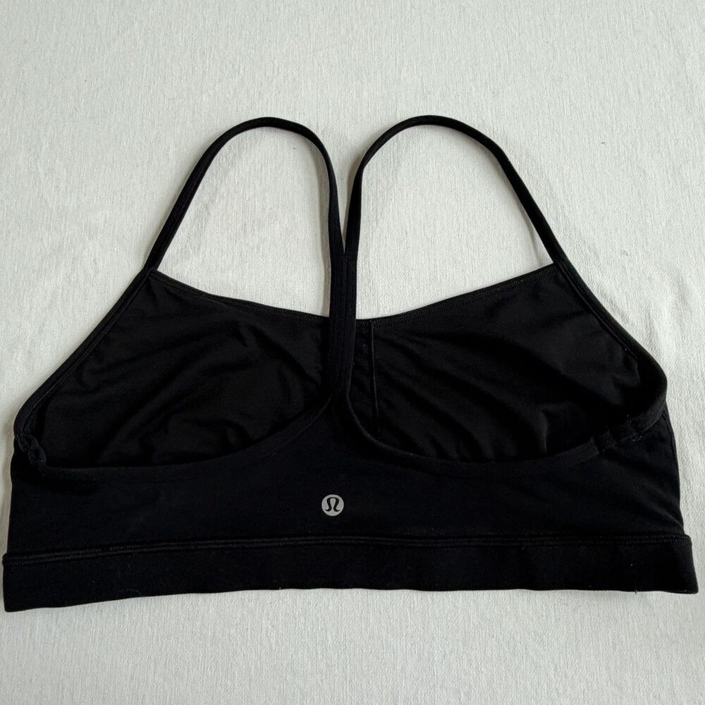 Lululemon Flow Y Bra Nulu Bra Size 14 Black Sports Bra